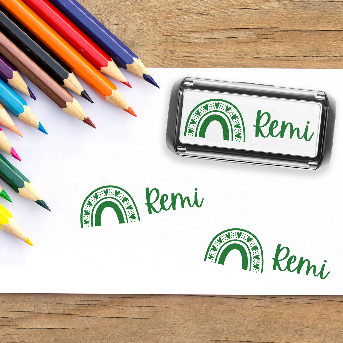 Name Stamp for Kids Custom Rabbit & Dinosaur Name Stamp – KoalaPrint