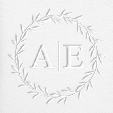 Double Letter Wreath Round Monogram Embosser