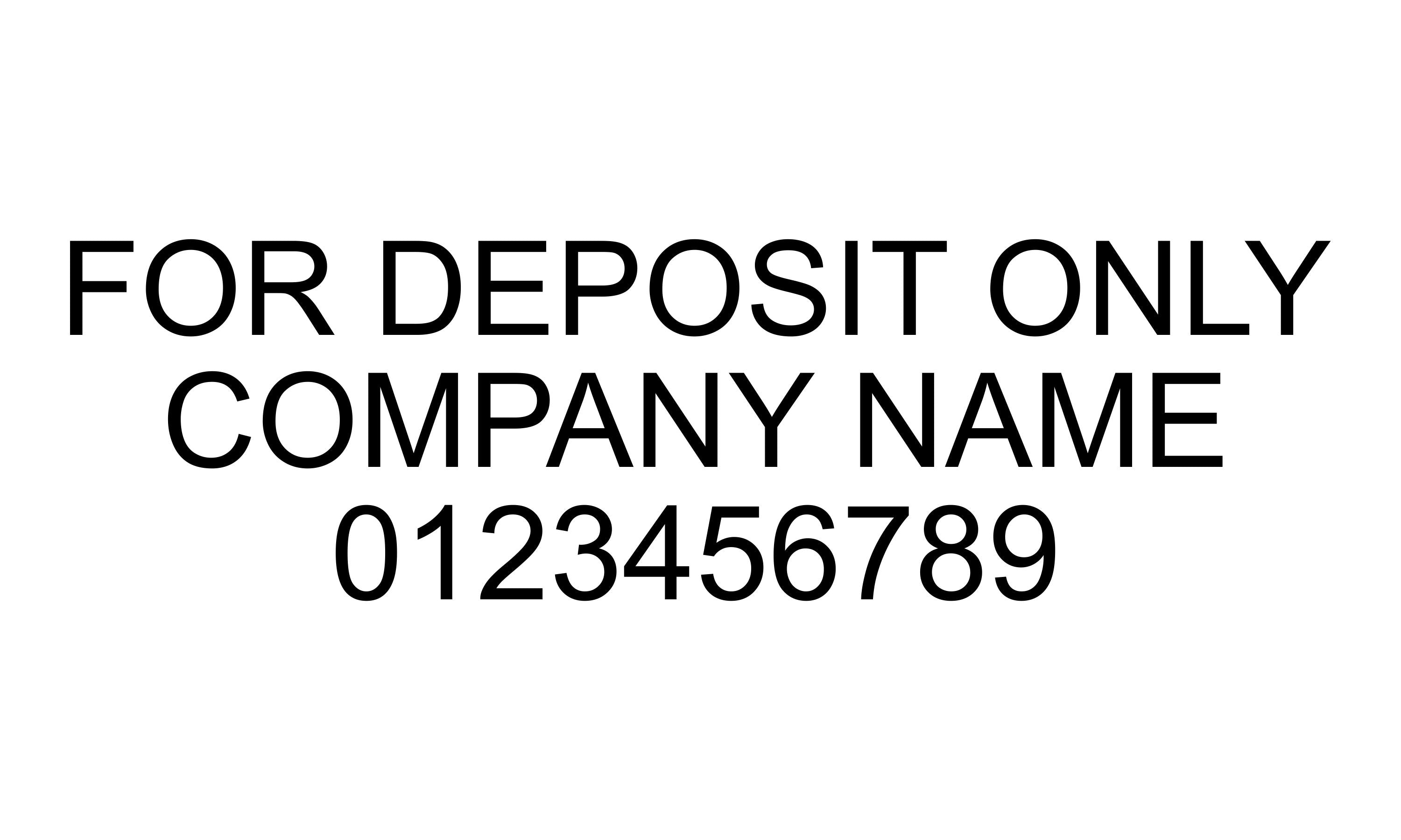 For Deposit Only Stamp - Boutique Stamps & Gifts