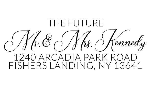 The Future Mr. & Mrs. Fancy Address Stamp