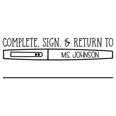 Complete Sign & Return Flair Pen Teacher Stamp