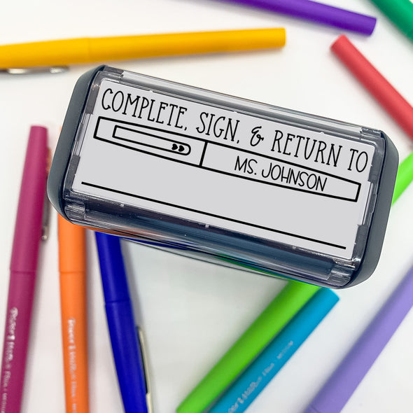 Complete Sign & Return Flair Pen Teacher Stamp
