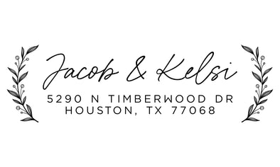 Floral Couple Address Stamp