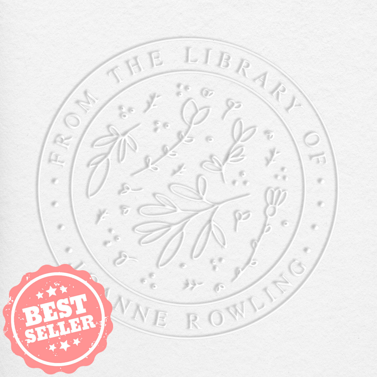 Buy Book Embosser Custom Made From the Library of Book Stamp