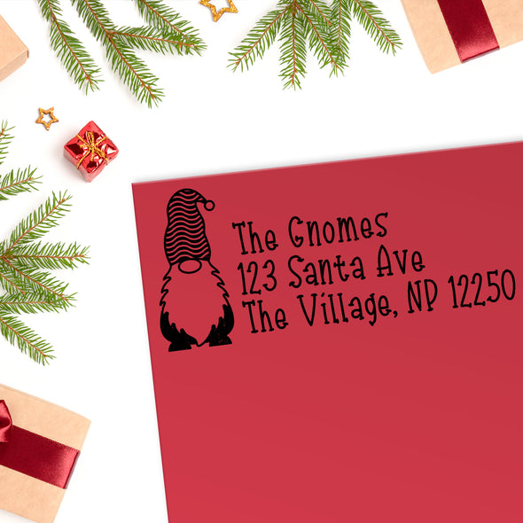 Christmas Gnome Address Stamp