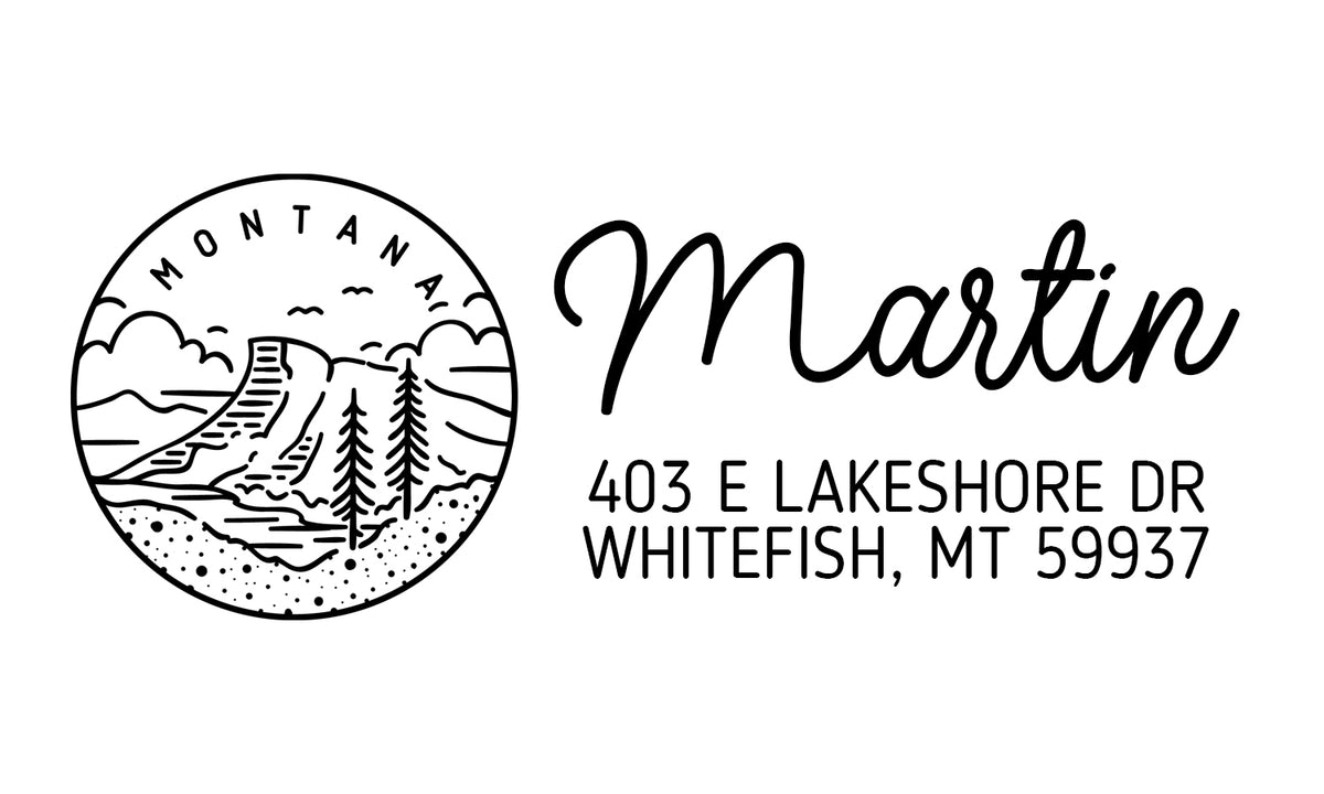 Montana Address Stamp Boutique Stamps & Gifts