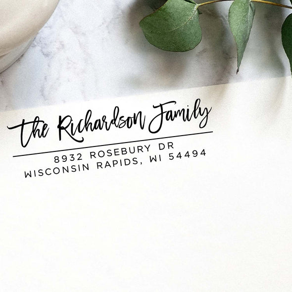 The Richardson Family Address Stamp