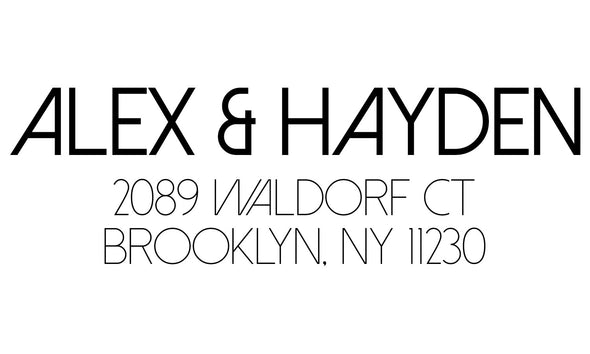 Sophisticated Couple Address Stamp