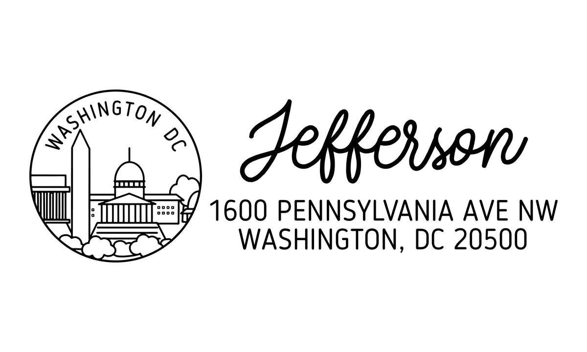 Washington DC Address Stamp Boutique Stamps & Gifts