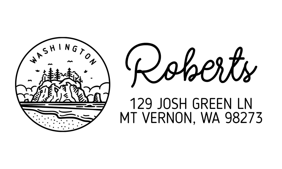 Washington Address Stamp Boutique Stamps & Gifts