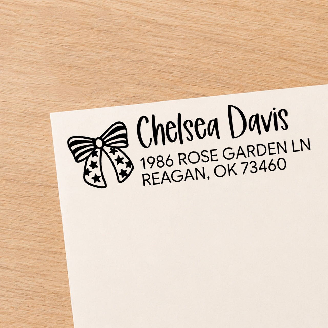 Americana Bow Address Stamp