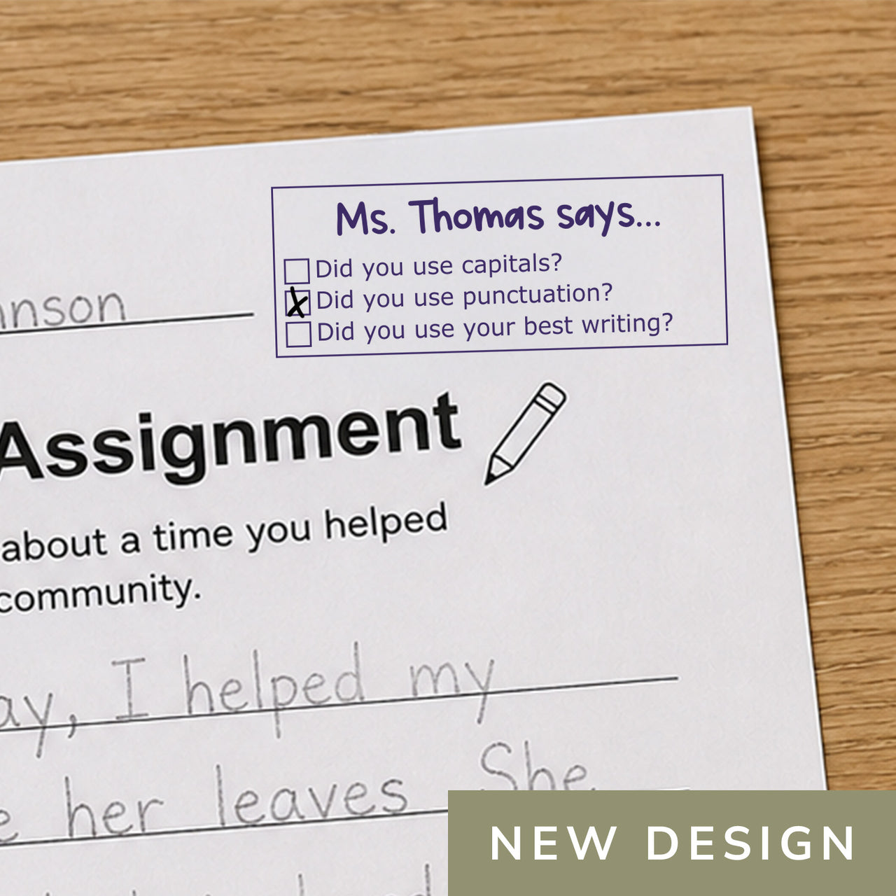 Checklist Teacher Stamp