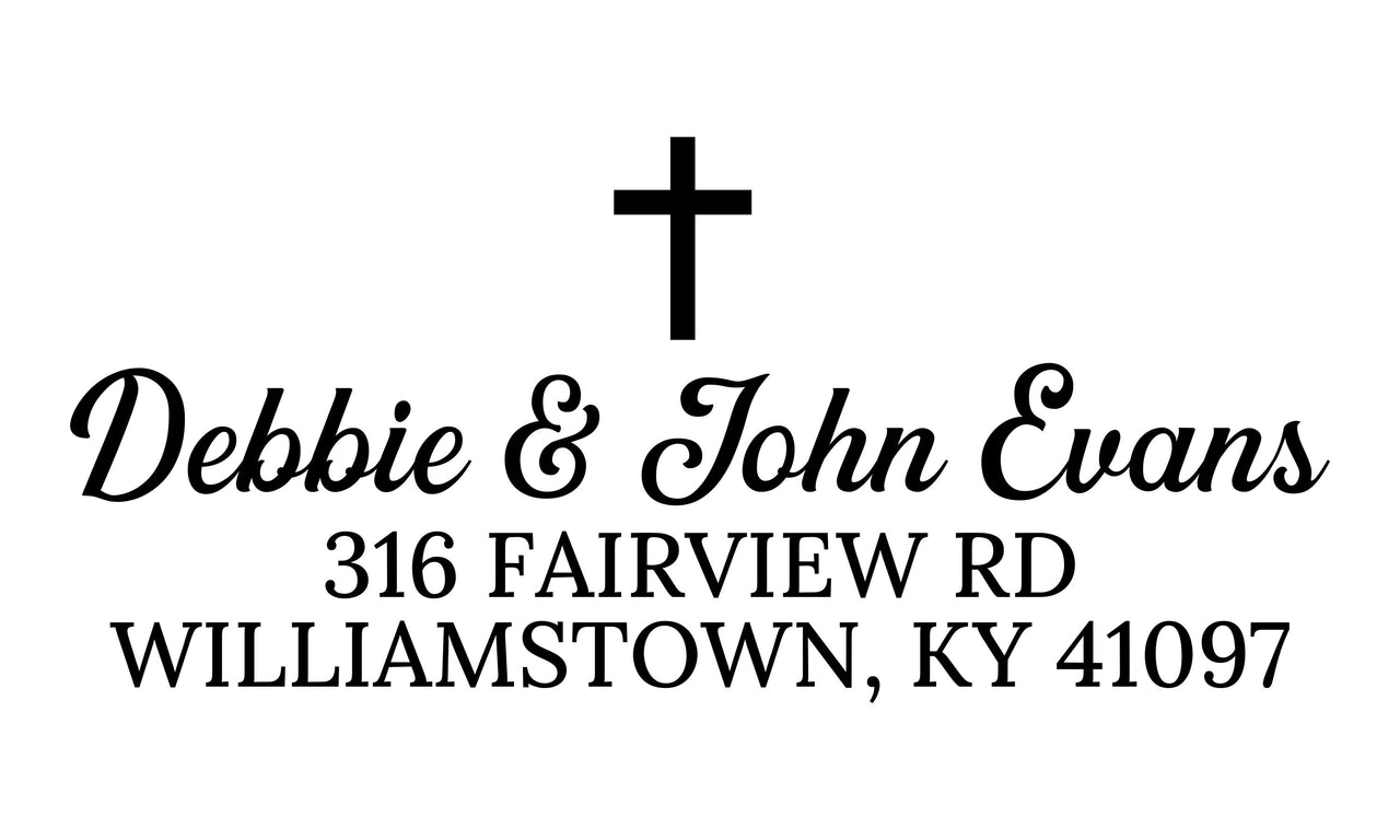 Cross Address Stamp