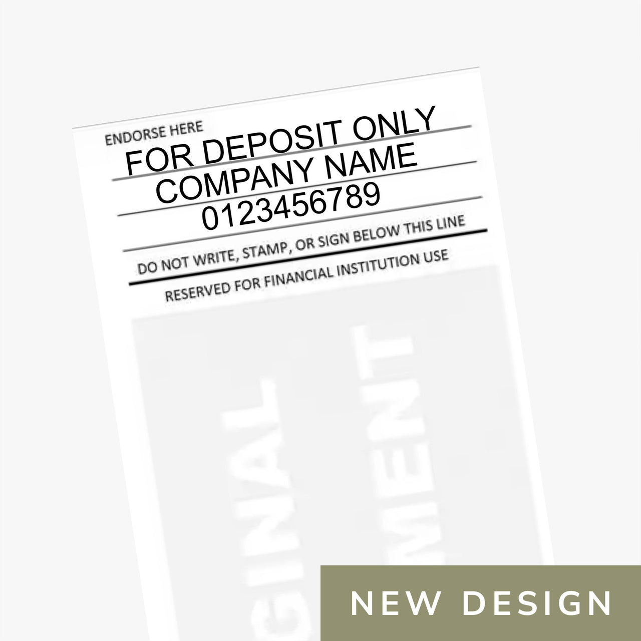 For Deposit Only Stamp