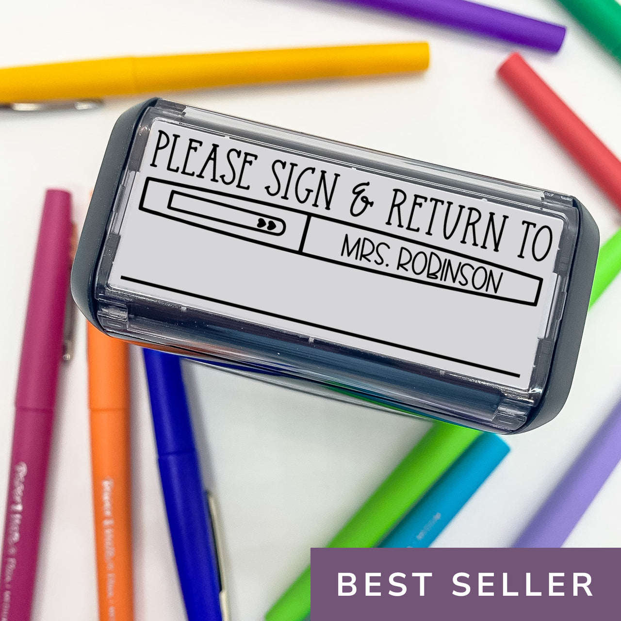 Sign & Return Flair Pen Teacher Stamp