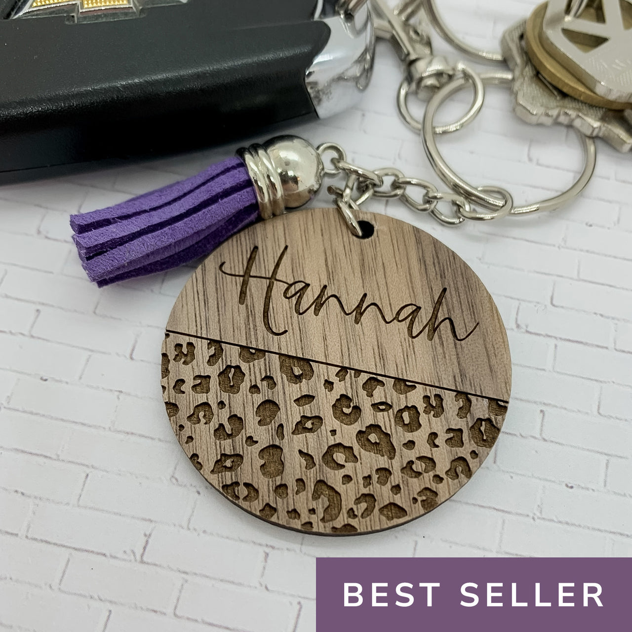 Leopard Print Keychain