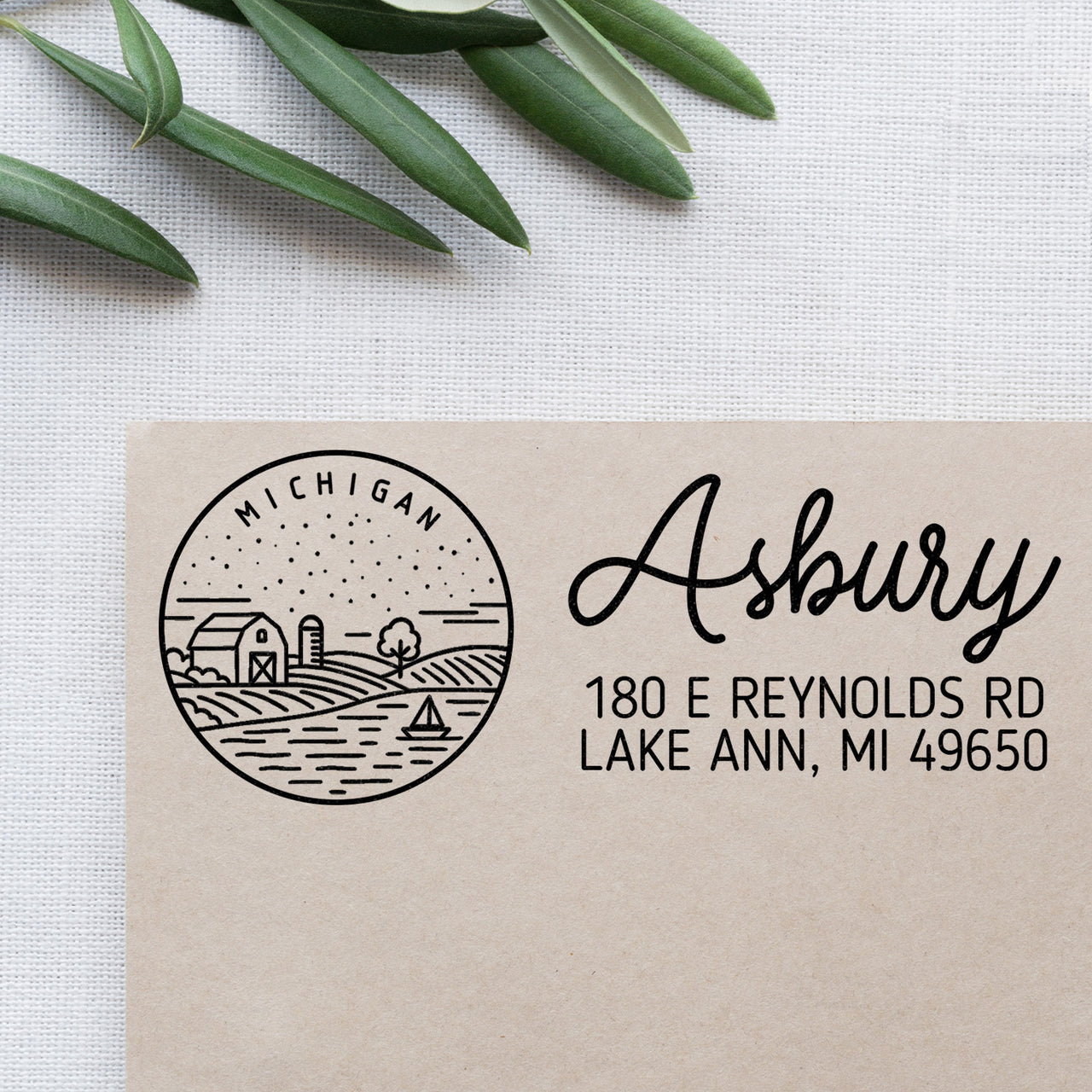 Michigan Address Stamp