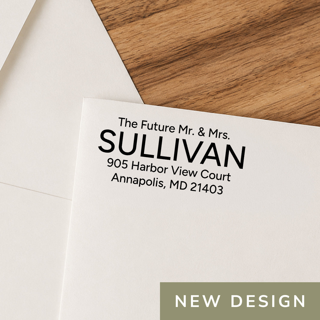 Minimalist Wedding Address Stamp