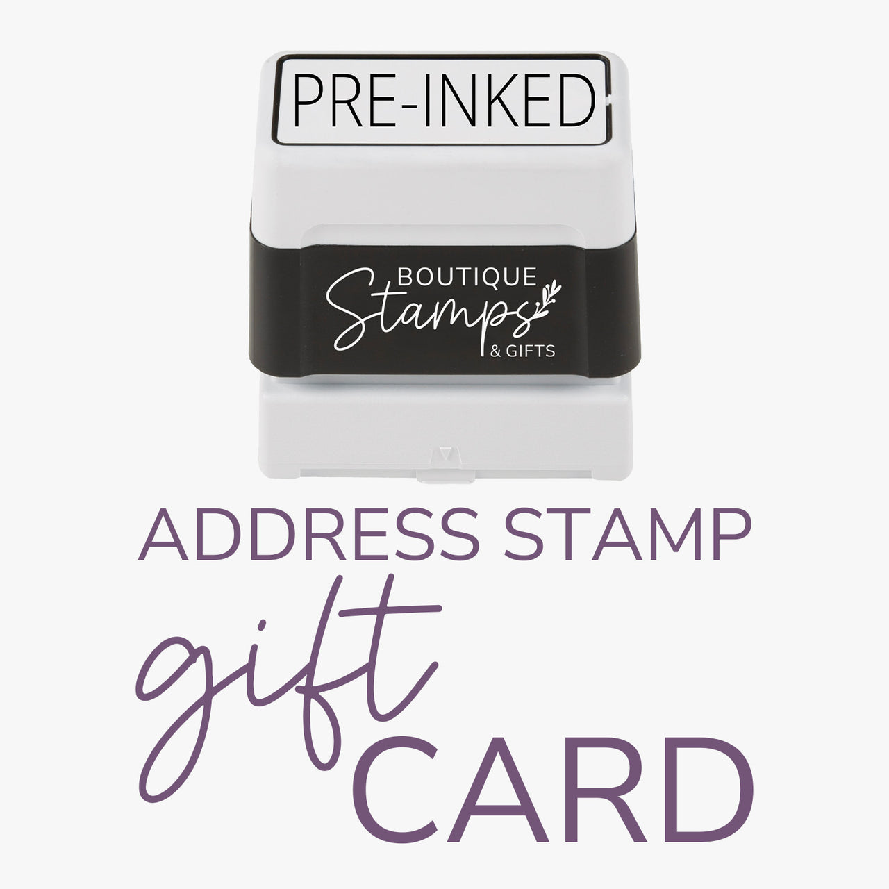 Pre-Inked Address Stamp Gift Card