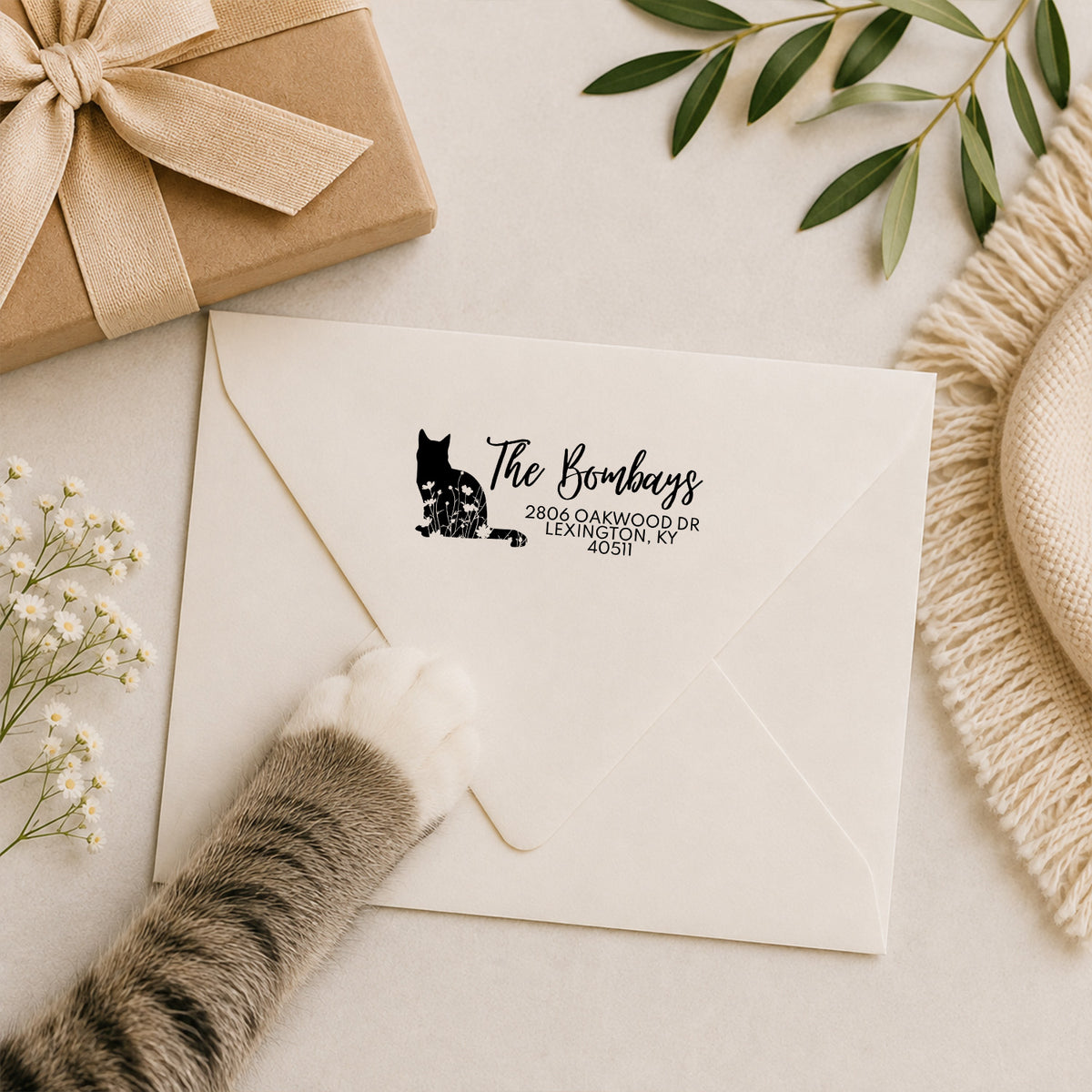 Personalized address stamp gift for dog mom