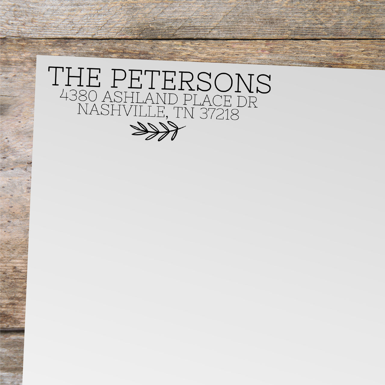 The Petersons Address Stamp