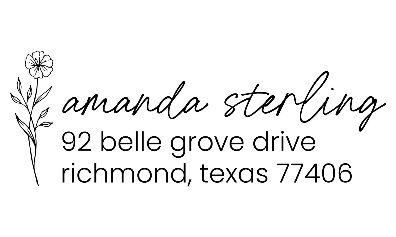 Wildflower Address Stamp