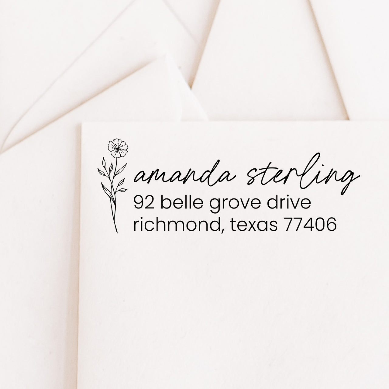 Wildflower Address Stamp