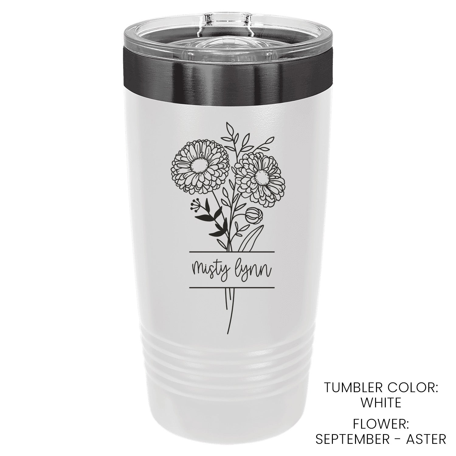 Birth Flower Tumbler - Boutique Stamps & Gifts