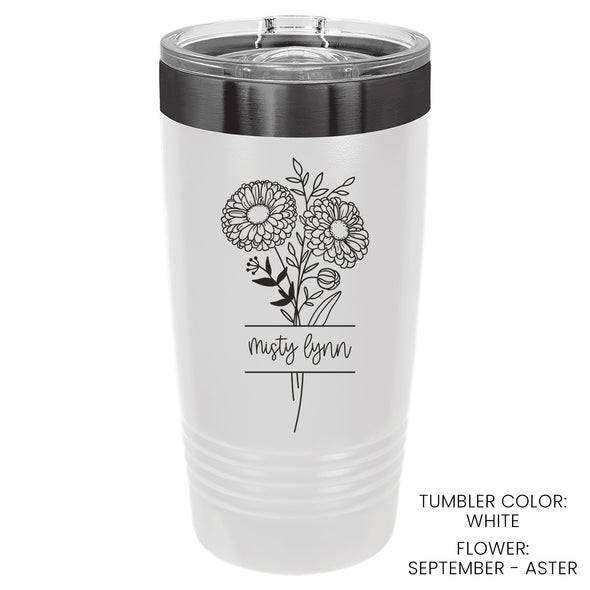 Birth Flower Tumbler