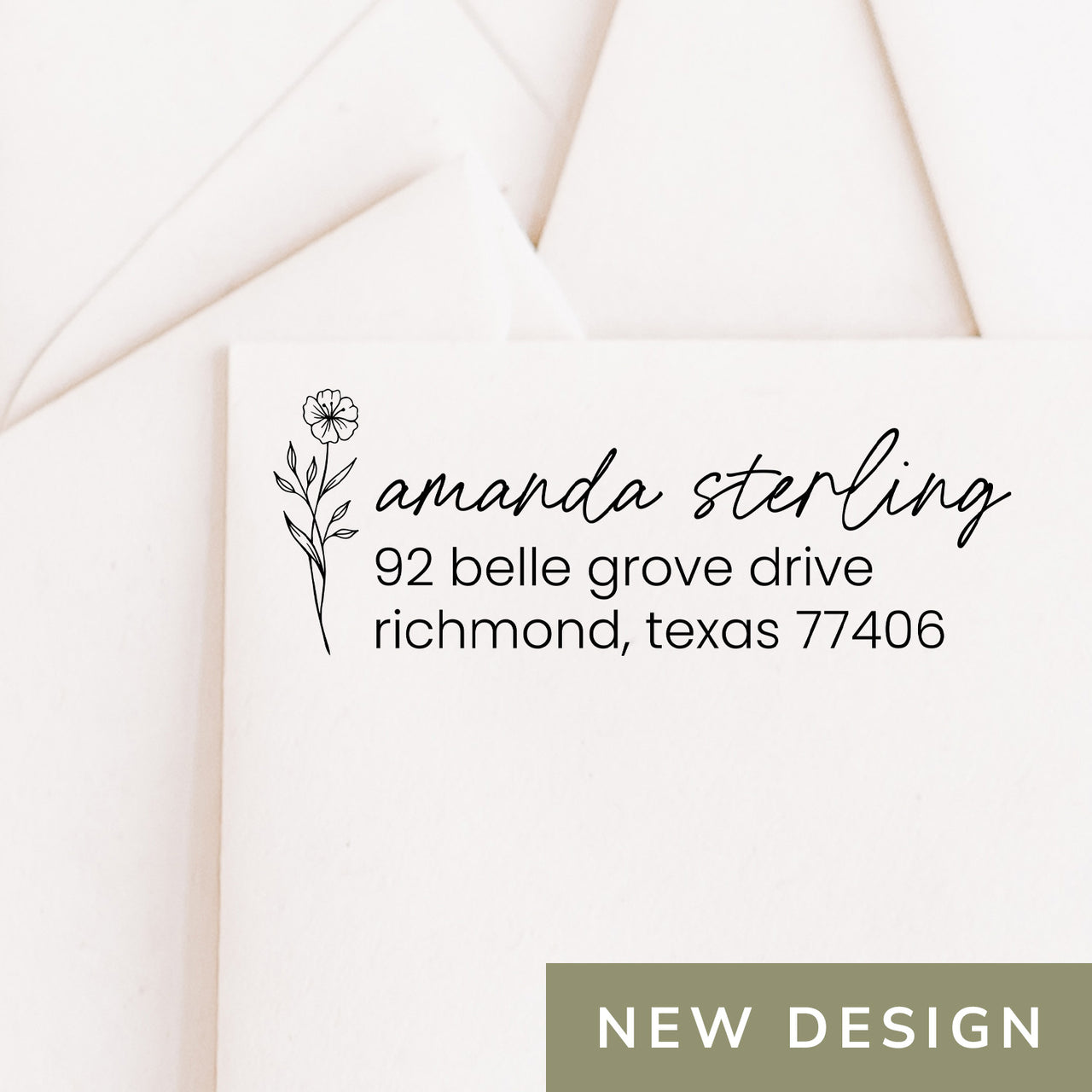 Wildflower Address Stamp