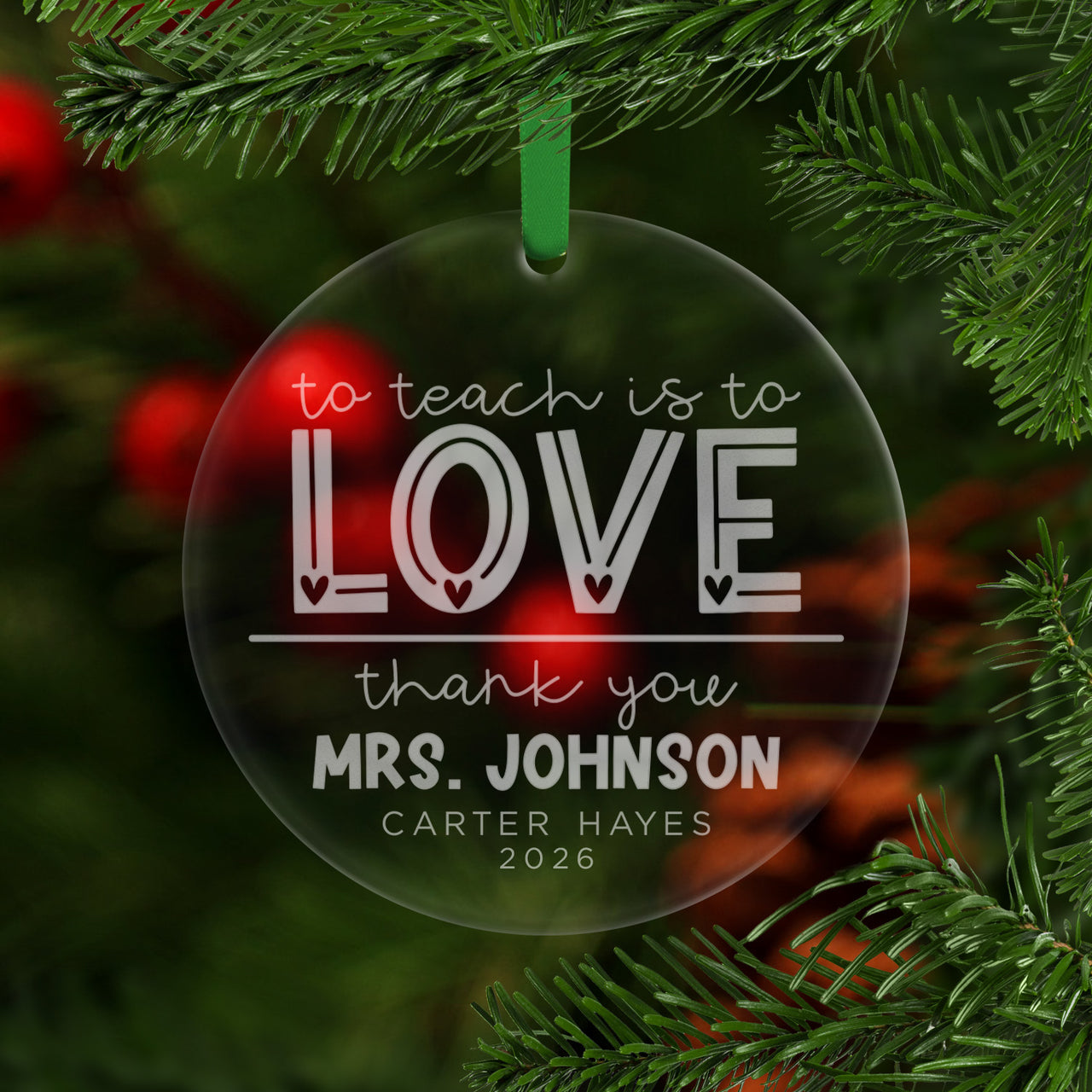 Teacher Love Ornament