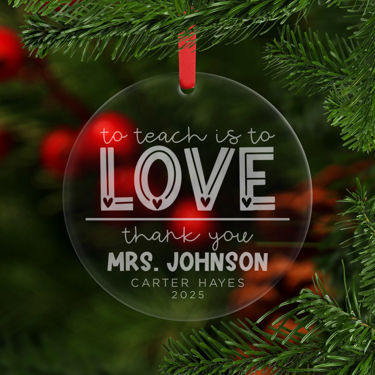 Teacher Love Ornament