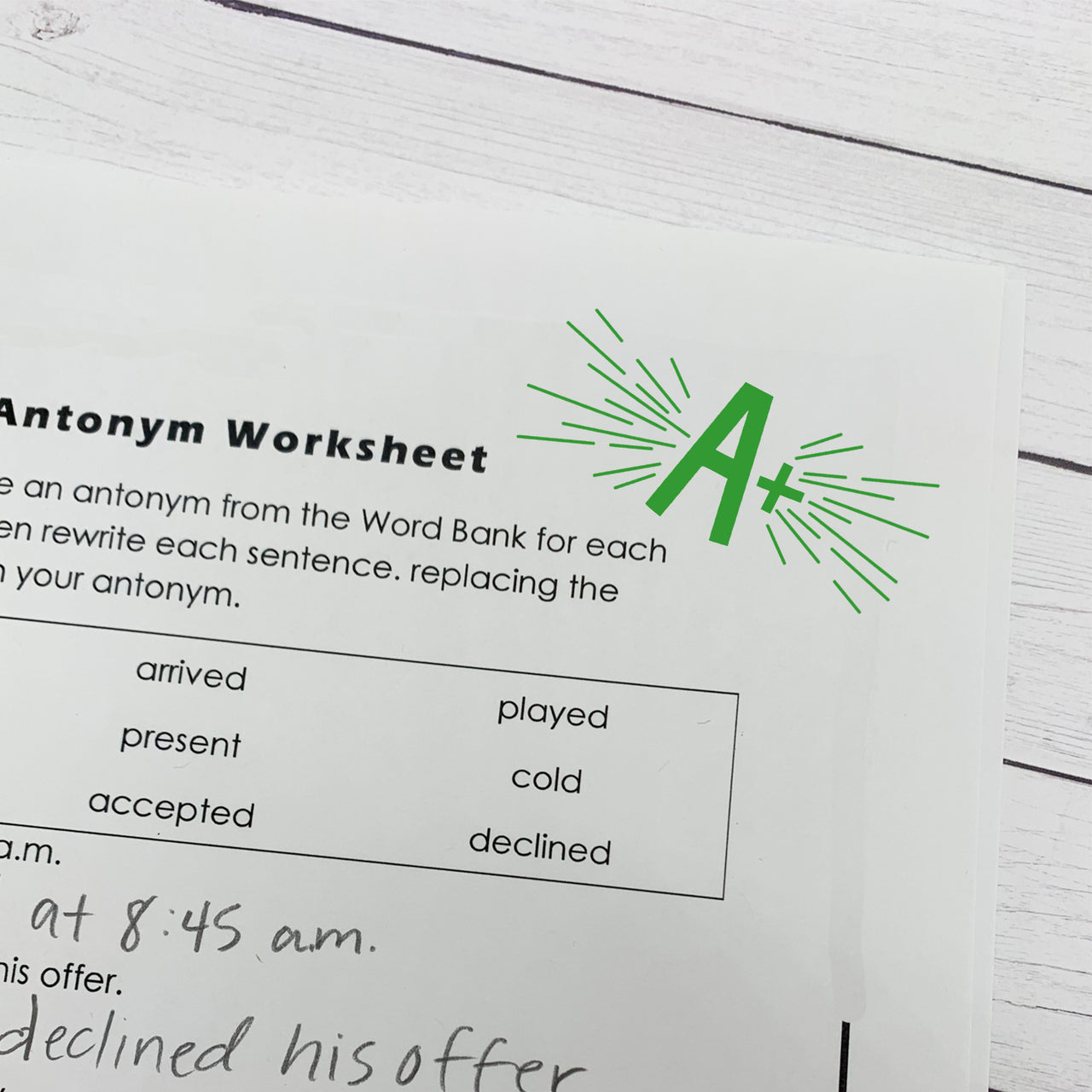 A+ Teacher Stamp