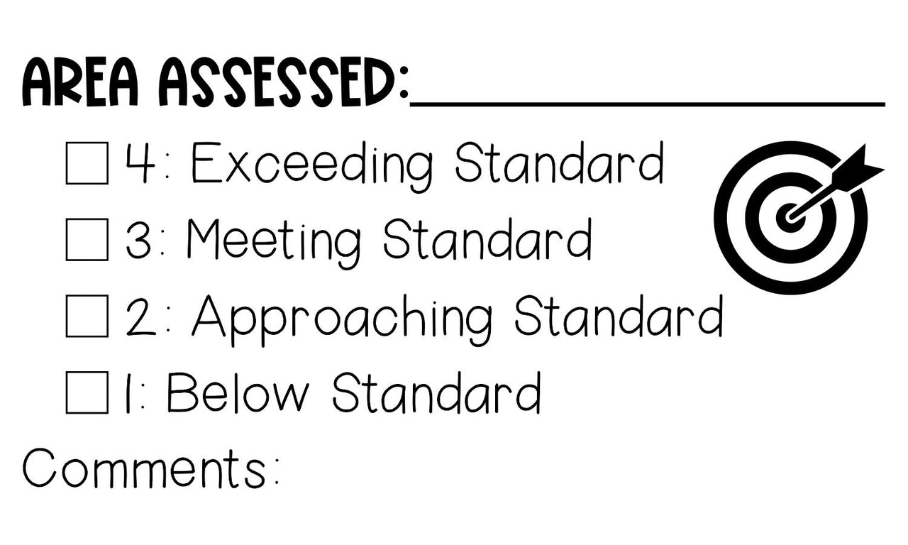 Area Assessed Teacher Stamp