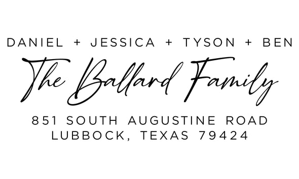 The Ballard Family Address Stamp