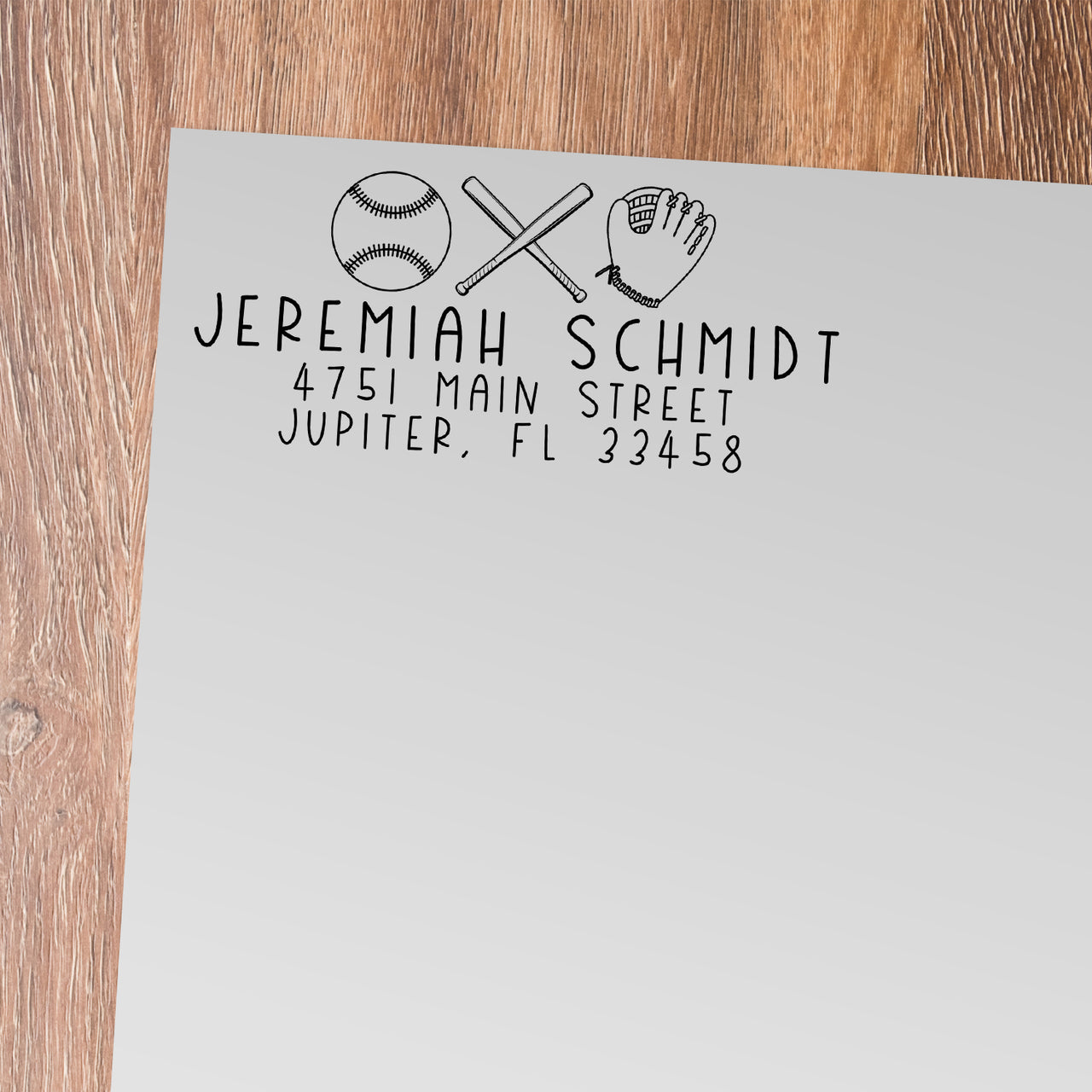 Baseball Address Stamp