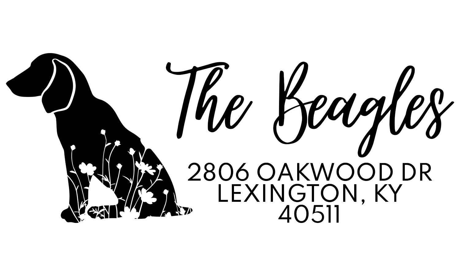 Beagle Address Stamp - Boutique Stamps & Gifts