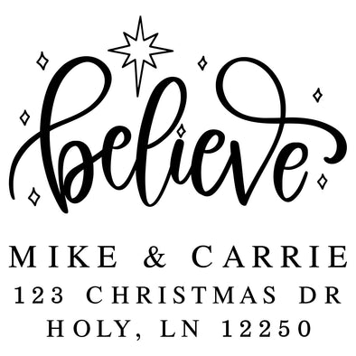 Believe Address Stamp