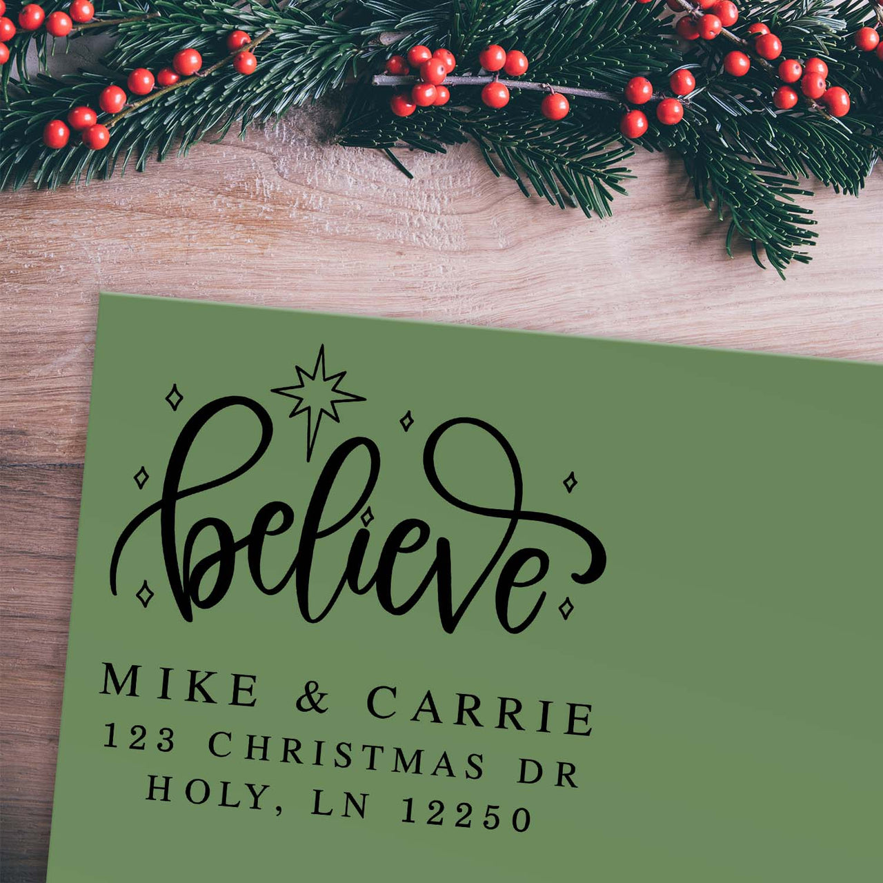 Believe Address Stamp