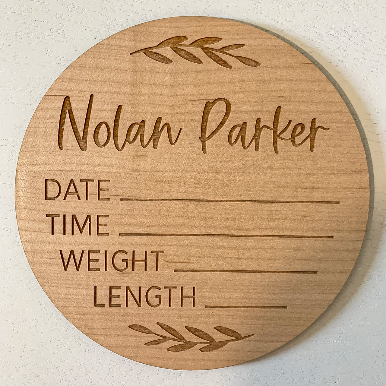 Birth Stats Wood Sign