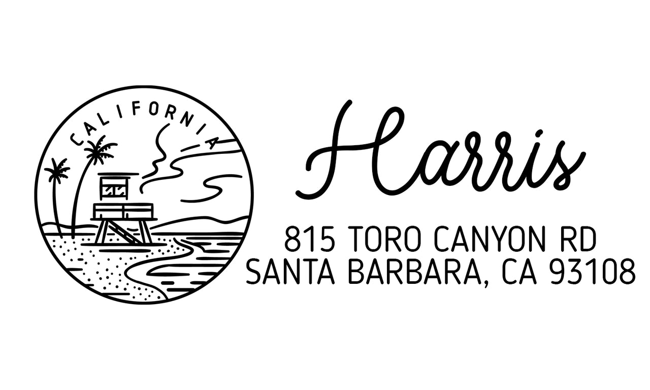 California Address Stamp