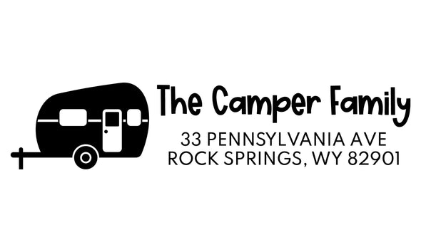 Camper Address Stamp