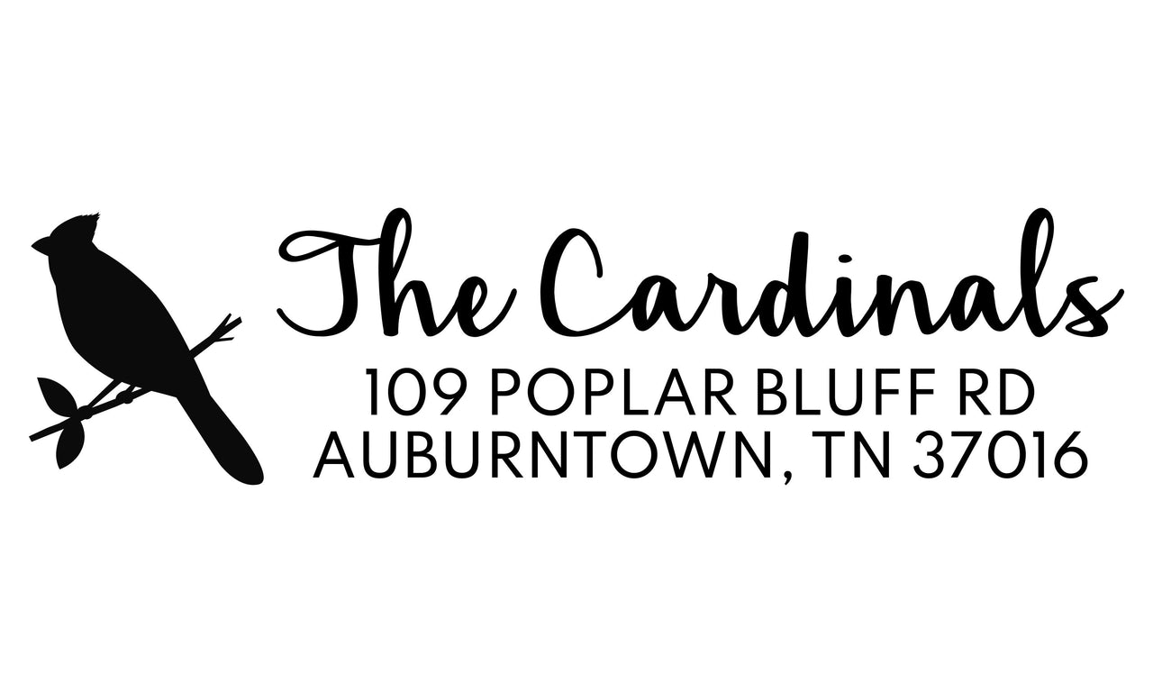 Cardinal Address Stamp