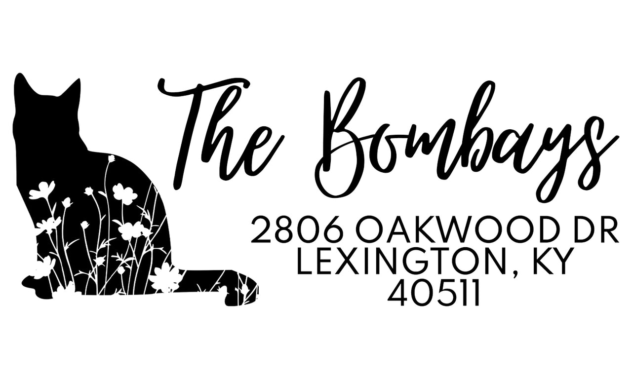 Cat Address Stamp