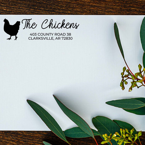 Chicken Address Stamp