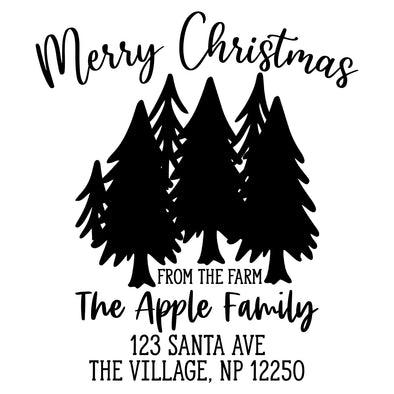 Merry Christmas from the Farm Address Stamp