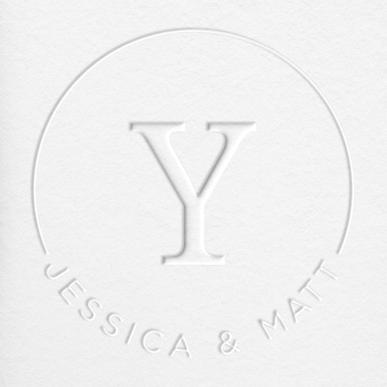 Couple Round Monogram Embosser Insert