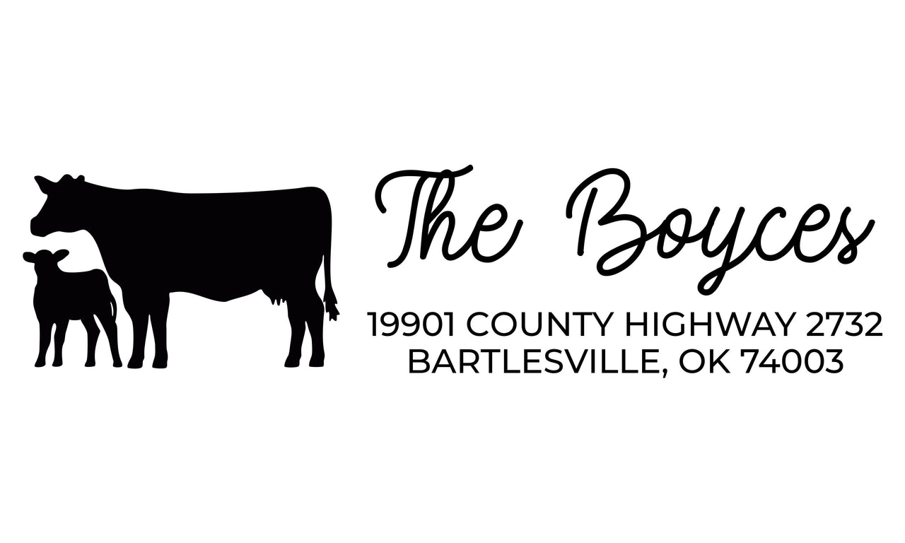 Cow Address Stamp