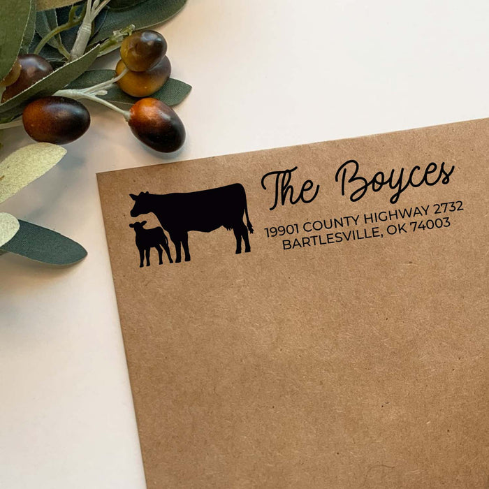 Cow Address Stamp
