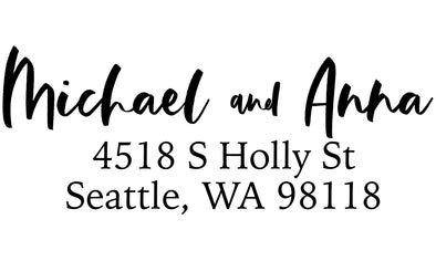 Cute Couple Address Stamp